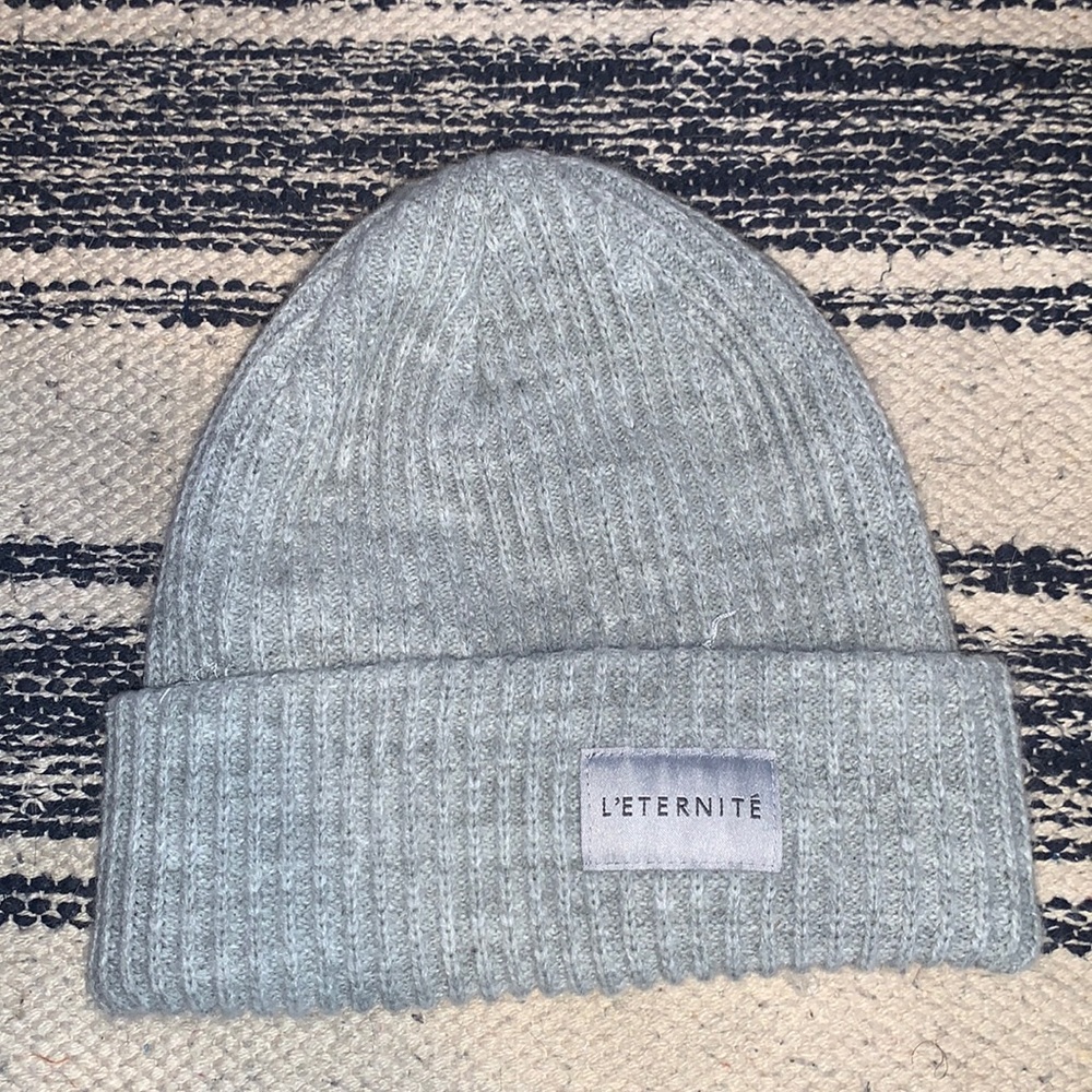 Grey 'L'eternite' Beanie from H&M
